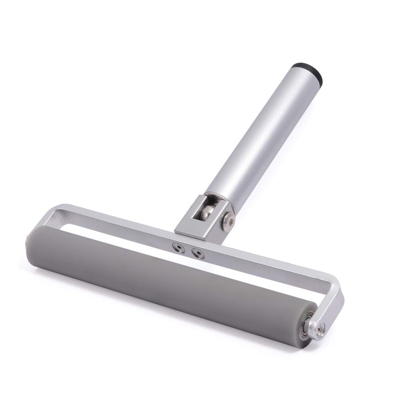 Gomake 8-Inch Rubber Pasting Roller Squeegee Rolling Wheel Power Cleaner Rubber Rollers for Crafting, Glue Roller Paint Brush for Printmaking Stamping Gluing, Anti Skid Tape Construction - Image 1